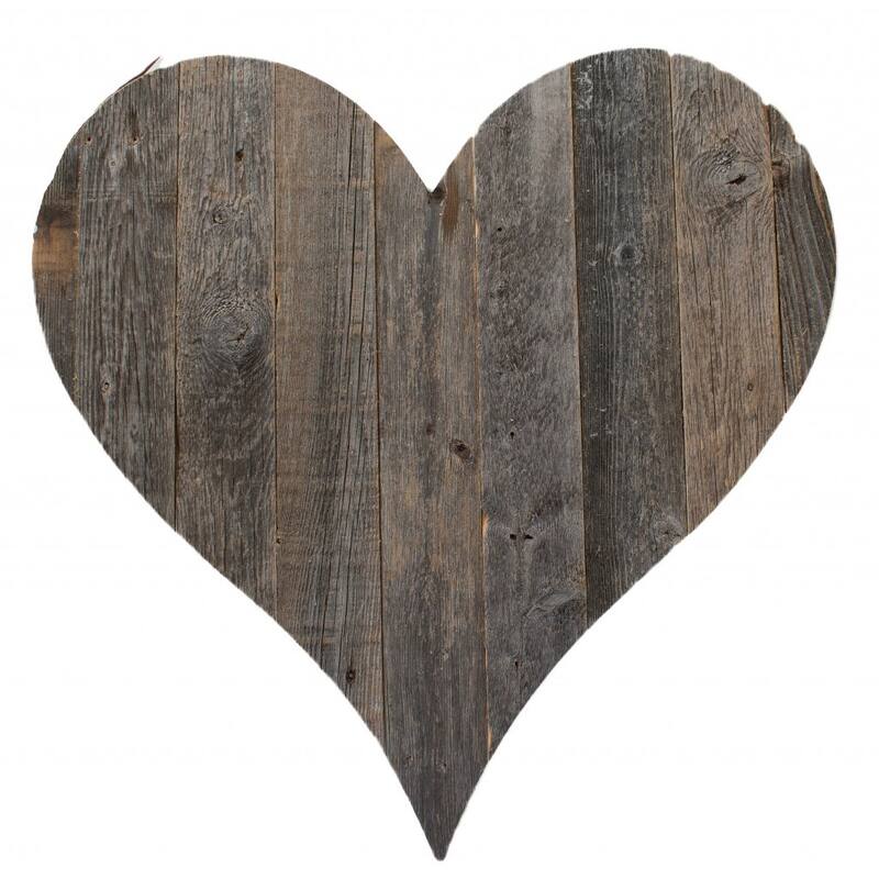 18" Rustic Farmhouse Gray Wooden Heart Bed Bath & Beyond 39675001